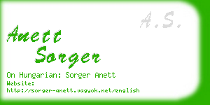 anett sorger business card